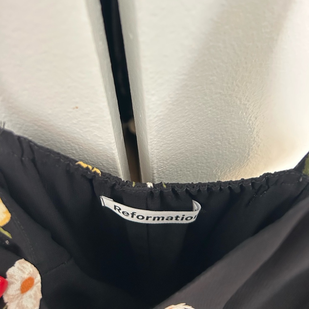 Reformation Black Maxi Dress with Yellow Floral Pattern - Picture 3 of 3